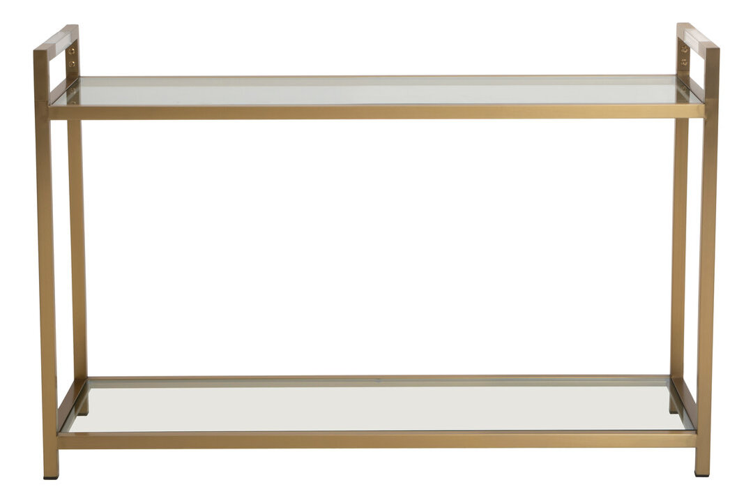 120cm Glass Top Console Table