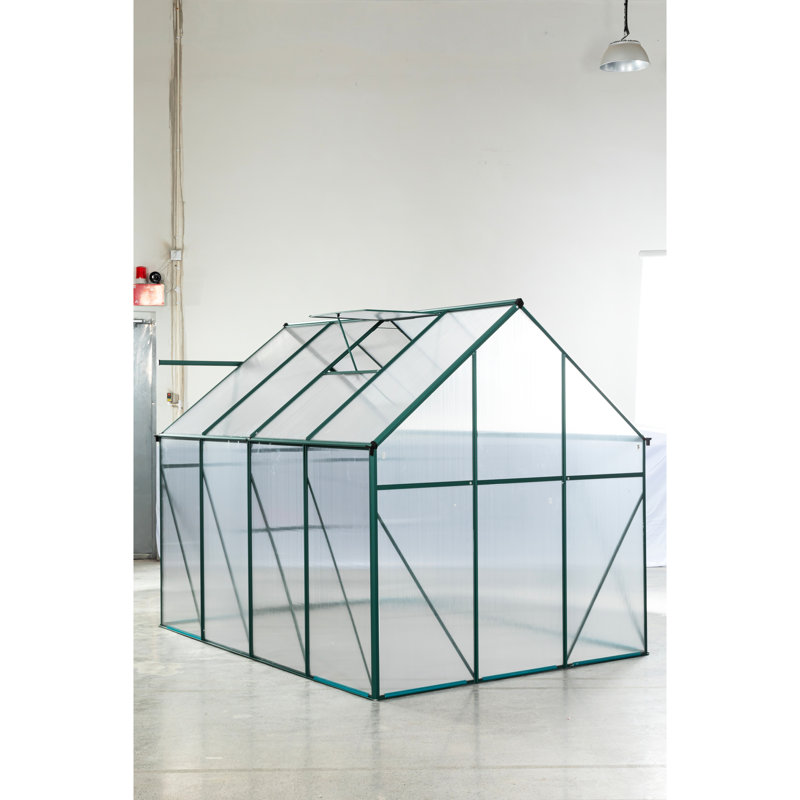Serre 6 x 8 pi - Intérieur spacieux pour la culture de plantes diverses L'extérieur crée une croissance idéale du micro-climat avec toit réglable et ventilation