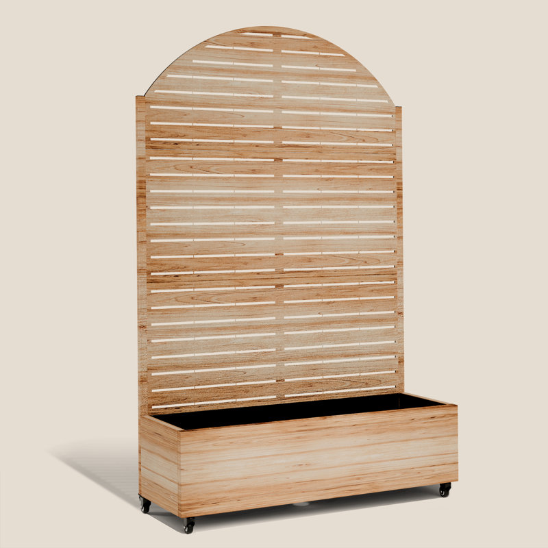 Lit de jardin surélevé avec treillis sur roulettes - Boîte à fleurs polyvalente en métal avec treillis, boîtes à fleurs multi-styles avec écran d'intimité en treillis pour patio et jardin
