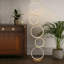 Lampe sur pied à DEL à intensité variable moderne en or à 3 lumières avec lampe de table de bout debout 5 en 2 pour salon