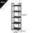 5 Tier Bookshelves, Black-411601012