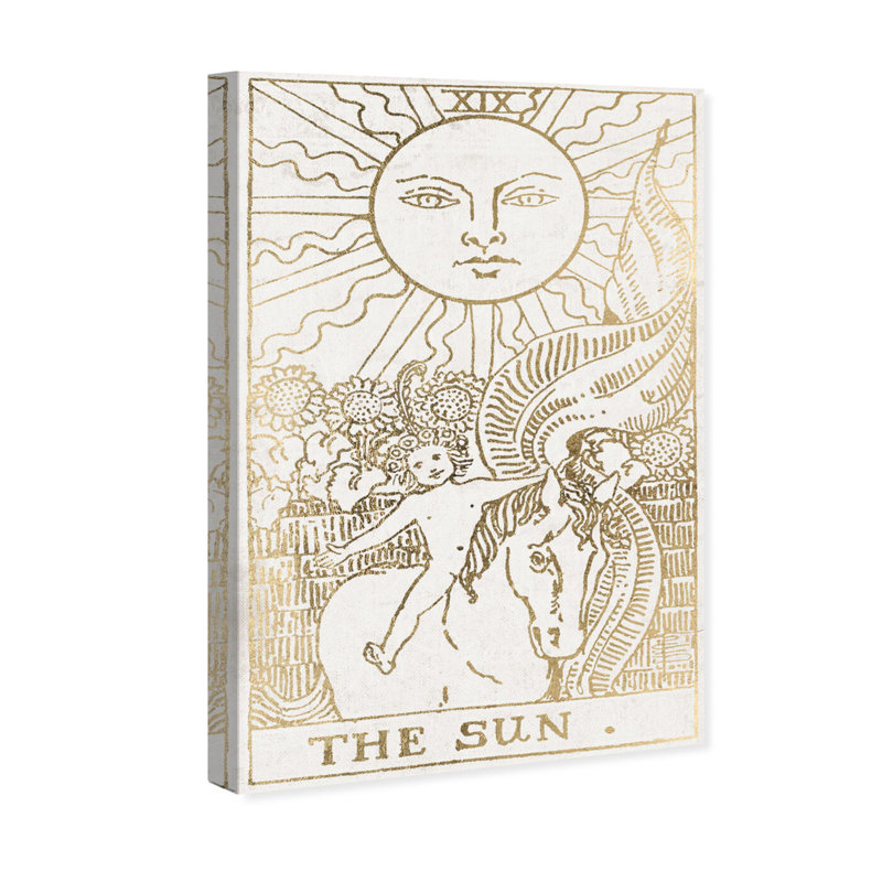 " The Sun Tarot Luxe ", 15" H x 10" W, Wrapped Canvas