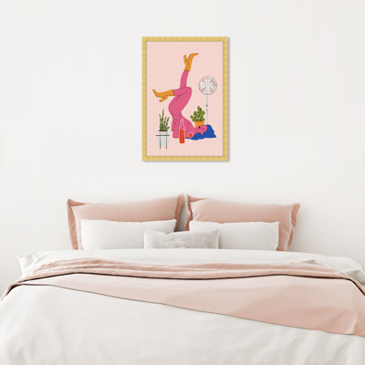 Rose, pose - peinture