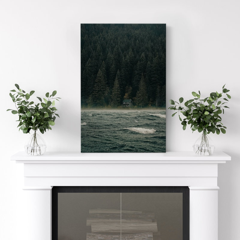 Reproduction d'art sur toile, impression de forêt pour la décoration de salon, Frameless, Toile tendue, H 48 po x l 32 po