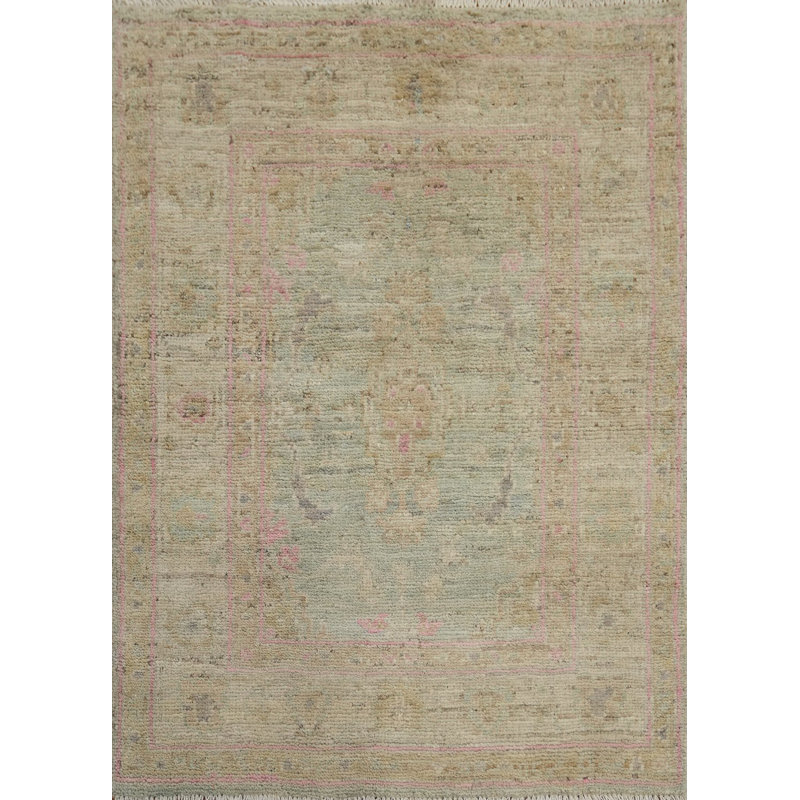Tapis turc vert Oushak 3x4