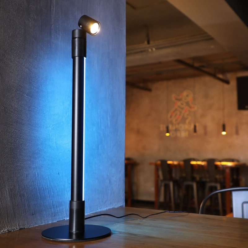 Lampe de coin à DEL avec projecteur, lampe sur pied 360 ° RVBB, télécommande