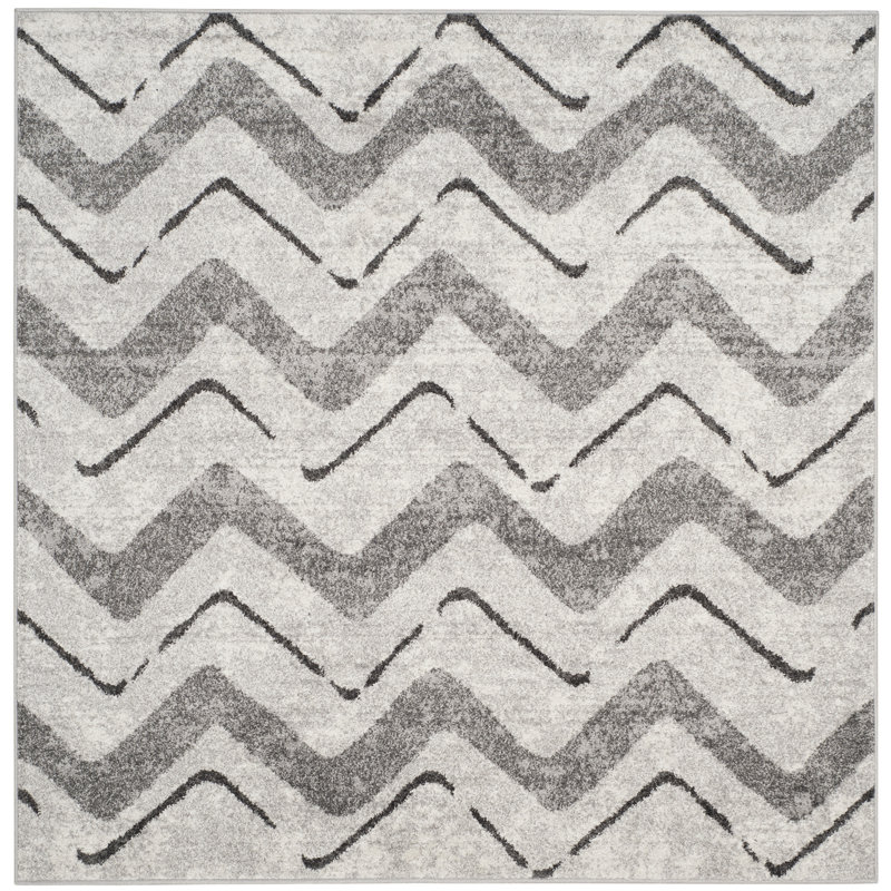 Adirondack Performance Chevron Rug, Square 6'