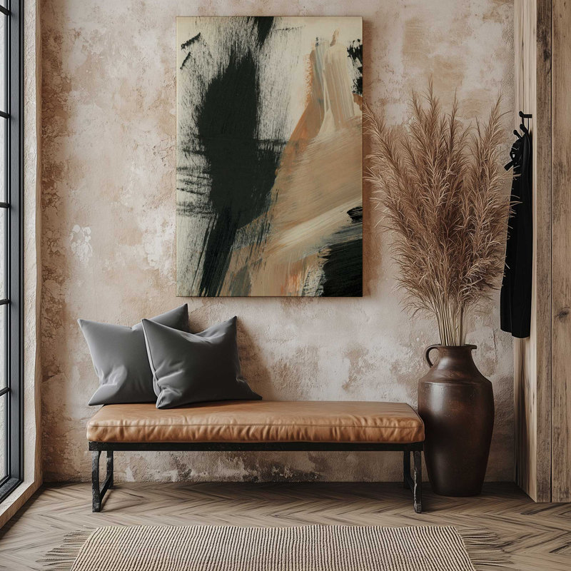 Toile tendue Burnt Ochre Echoes I, H 18 po x l 12 po