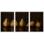 «Moody Pear Still Life», art de cuisine, impression sur toile encadrée, 3 pièces-132210049-132210051