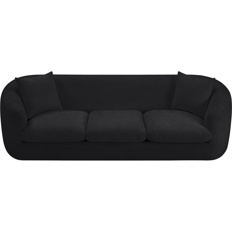 Canapé Penelope Millionder Chenille, Tissu chenille noir