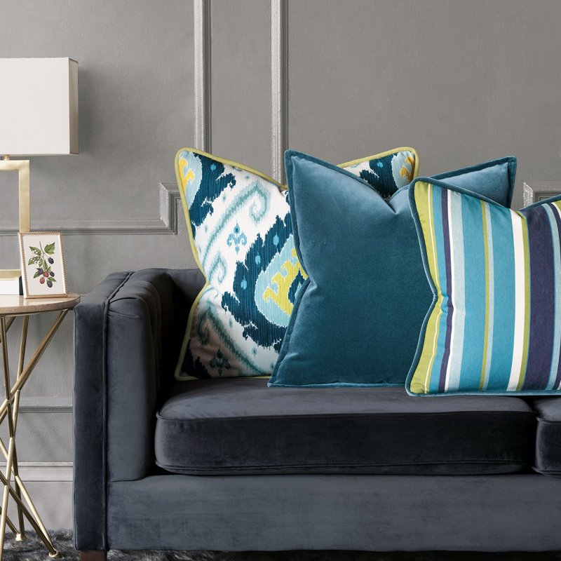 Plush Cotton Reversible Throw Pillow