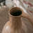 Brown Ceramic Vase With Handle, Rustic & Modern Farmhouse Style, Ideal For Fresh & Artificial Flowers, Vintage Decorative Home Decor, Perfect For Living Room & Bedroom