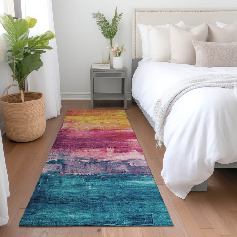 Machine Washable Indoor/Outdoor Claudian ACN1477 Merlot Rug