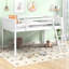 Lit mezzanine simple avec rangement portable-256205596