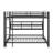 Metal Queen Over Queen Bunk Bed, Complete With Storage Racks And Illumination
