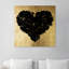 Cœur noir - impression sur toile-23151252