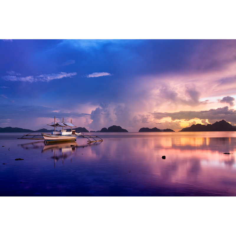 Sunset In El Nido - Wrapped Canvas Print, 81cm H x 122cm W x 3.8cm D
