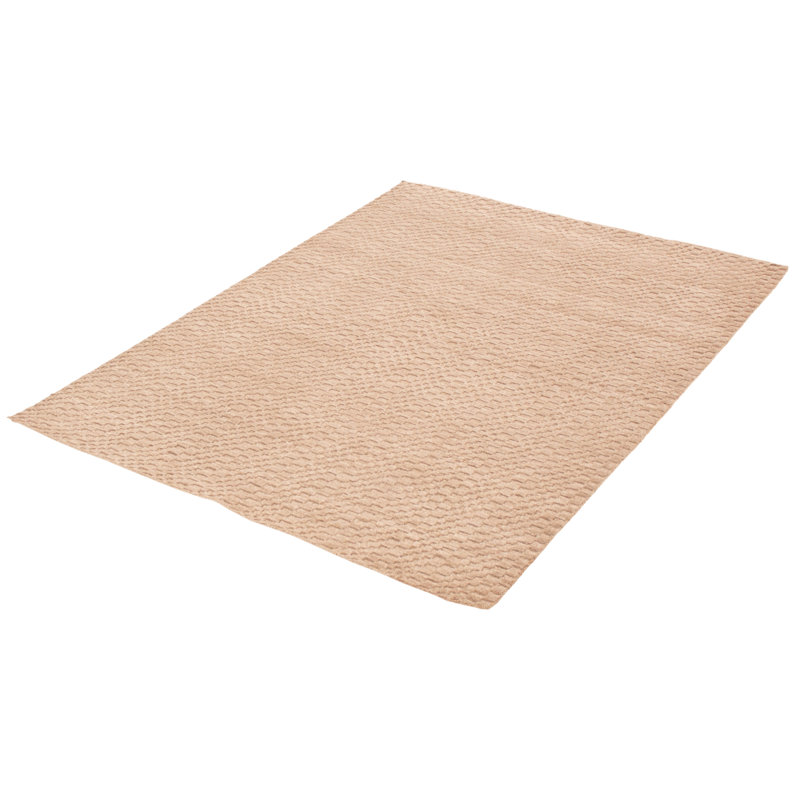 Tapis beige en laine tissé à la main Onecre