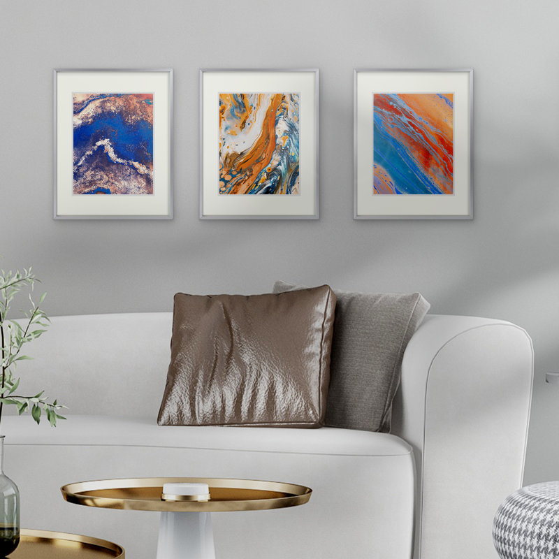 Aseda Matel Picture Frame with Mat, Aluminum Wall Gallery Photo Frame, Horizontal and Vertical Formats, Silver, 8" x 10"