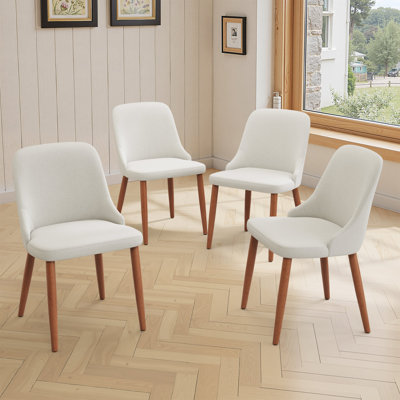 Wood Frame Upholstered Dining Chairs