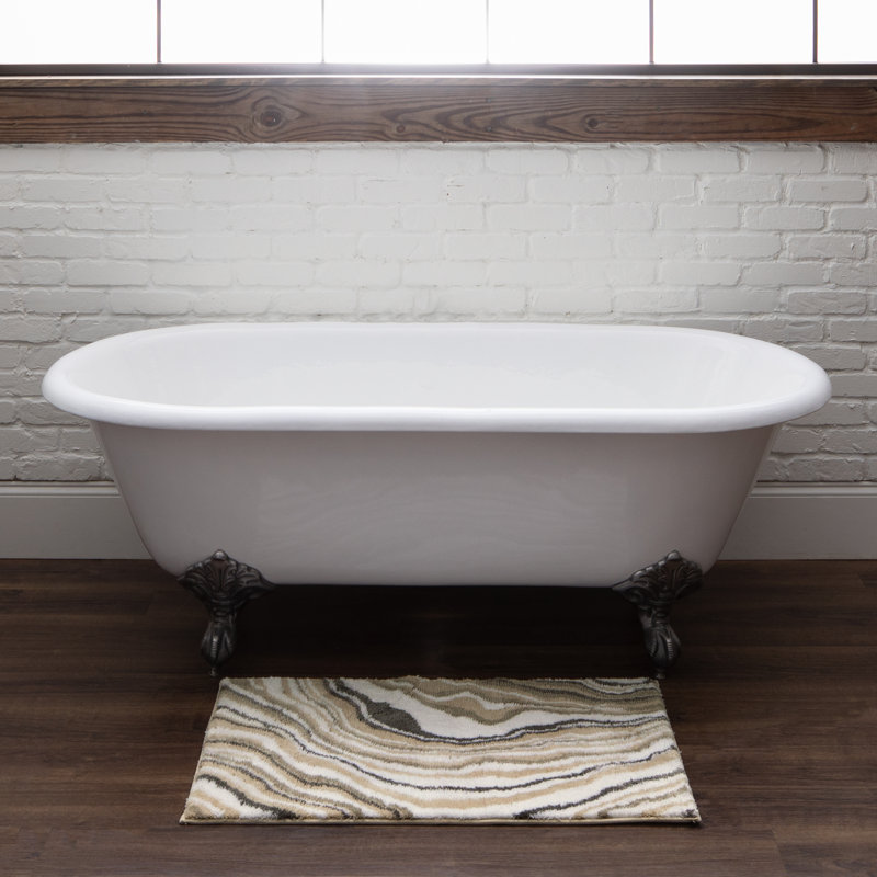Tapis pour salle de bain Alyxandrea, Taupe, L 27 po x L 45 po