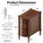 STO'sense Nightstand W/Charging Station & 3 Drawers, Pre-Assembled, Vintage Side Table W/Antique-Finished Pulls, Rustic Wood Finish, Narrow End Table W/Turned Legs For Bedroom (1, Brown)-116497652-128712867