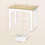 Solid Wood Base Dining Table-1493415699