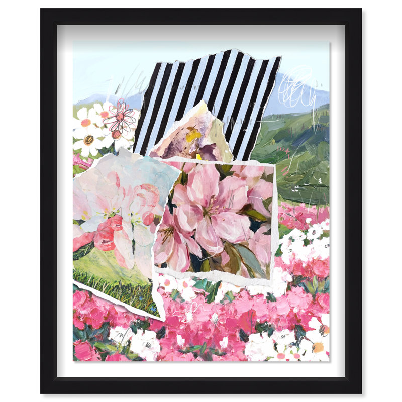 Let it All Bloom Shadowbox Floral & Botanical Print by Oliver Gal, Black Frame, 16 x 20, 21.5"H x 25.5"W, Black Shadowbox