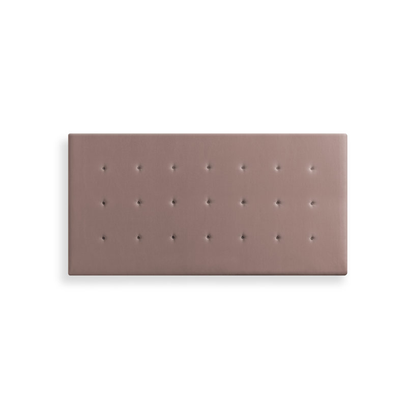 Upholstered Velvet Panel Headboard, Double (4'6), Salmon