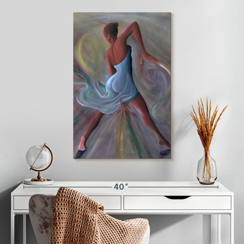 Enn Blue Dress, 30" H x 20" W