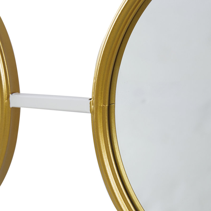 Miroir mural 15,5 x 43,5 po avec cadre doré et blanc - Élégance intemporelle pour la décoration intérieure