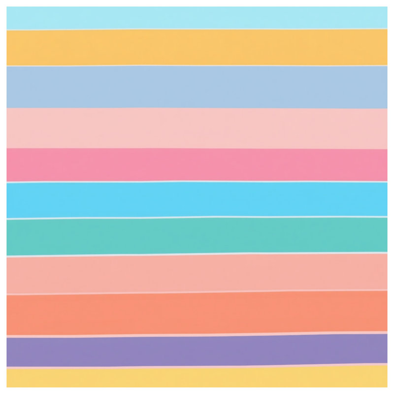 Pastel Horizontal Stripes Blankets, 60in W x 80in H