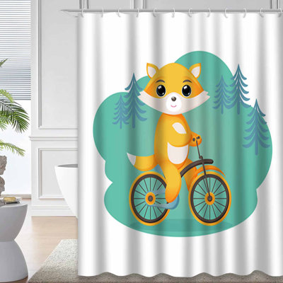 Rideau de douche avec 12 crochets Fox