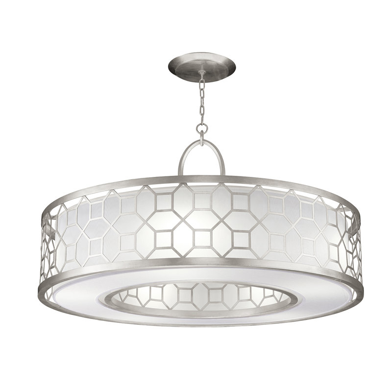 Lustre rond 48 po Allegretto, Argent