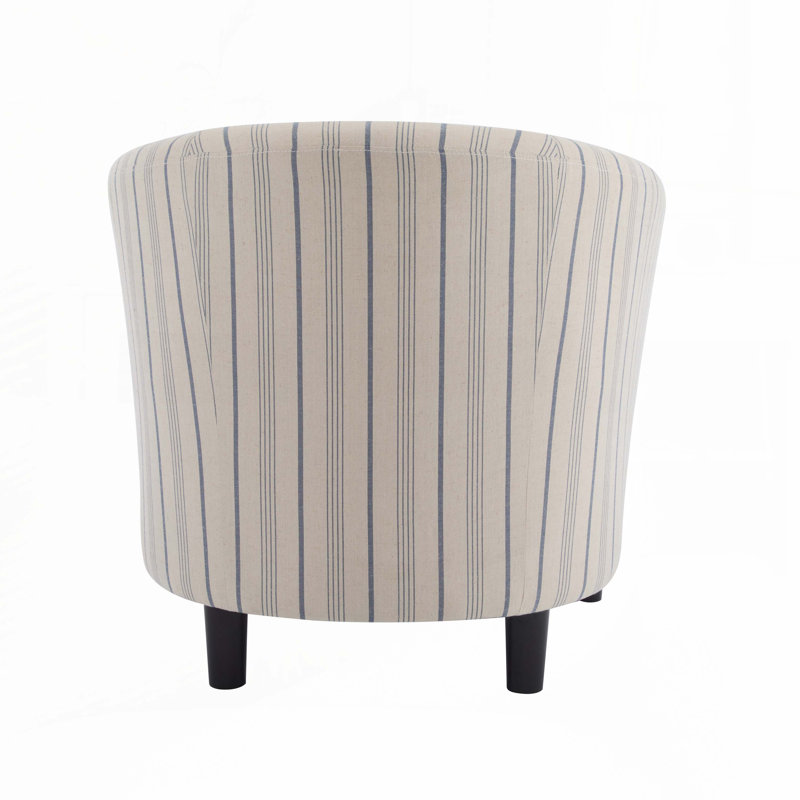 Geerda 31.5" Wide Upholstered Striped Barrel Chair
