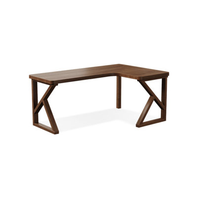 Nut-brown Rectangular Solid Wood Writing desk