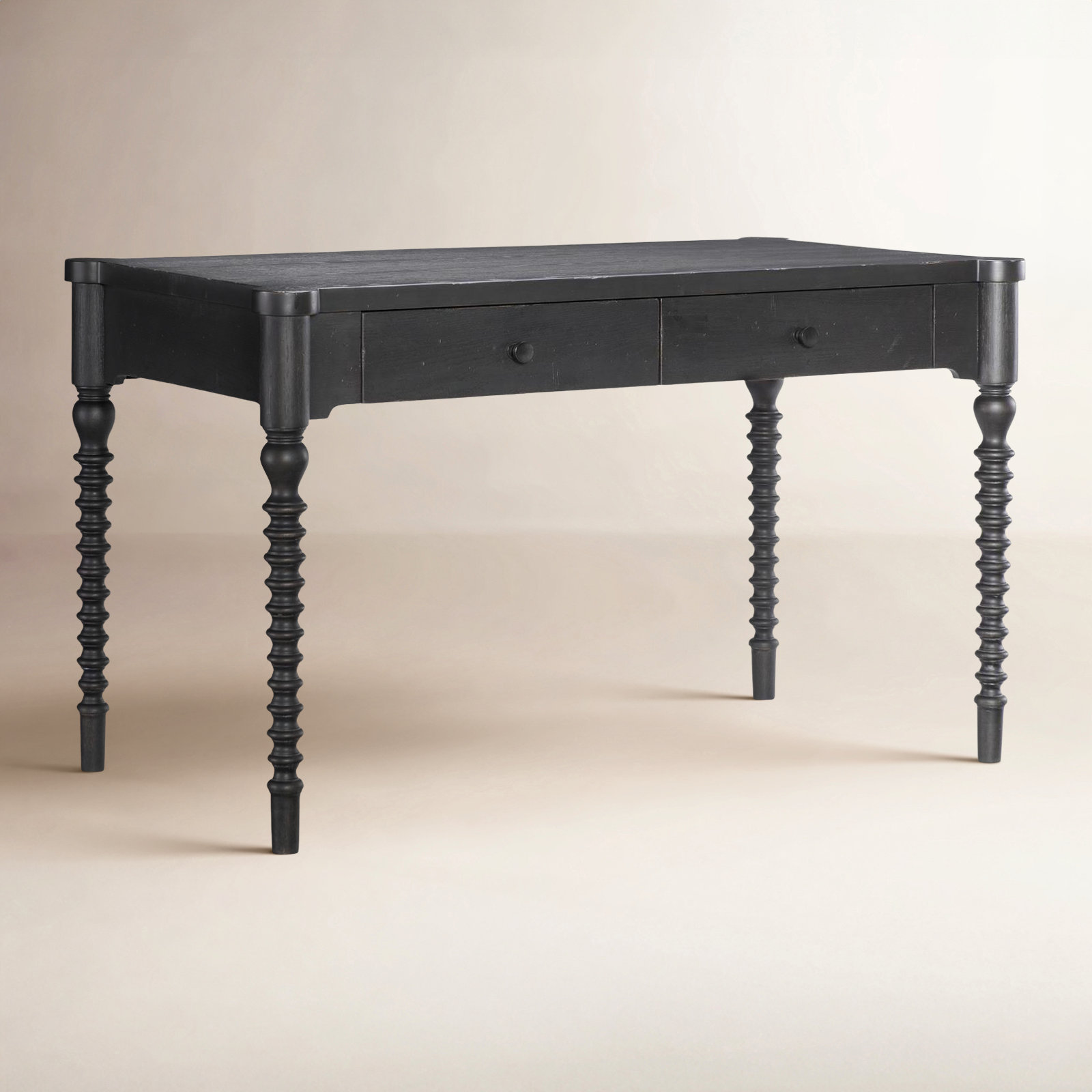 Country Living 52" 2-Drawer Desk, Black