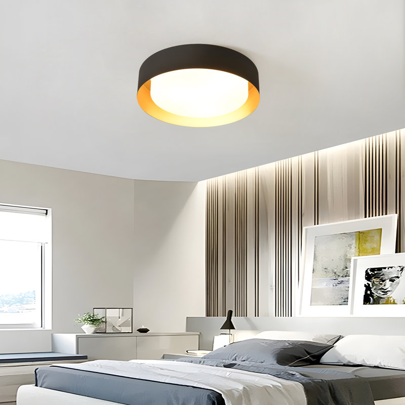 Plafonnier encastré 2 lumières 12,5 po, Noir