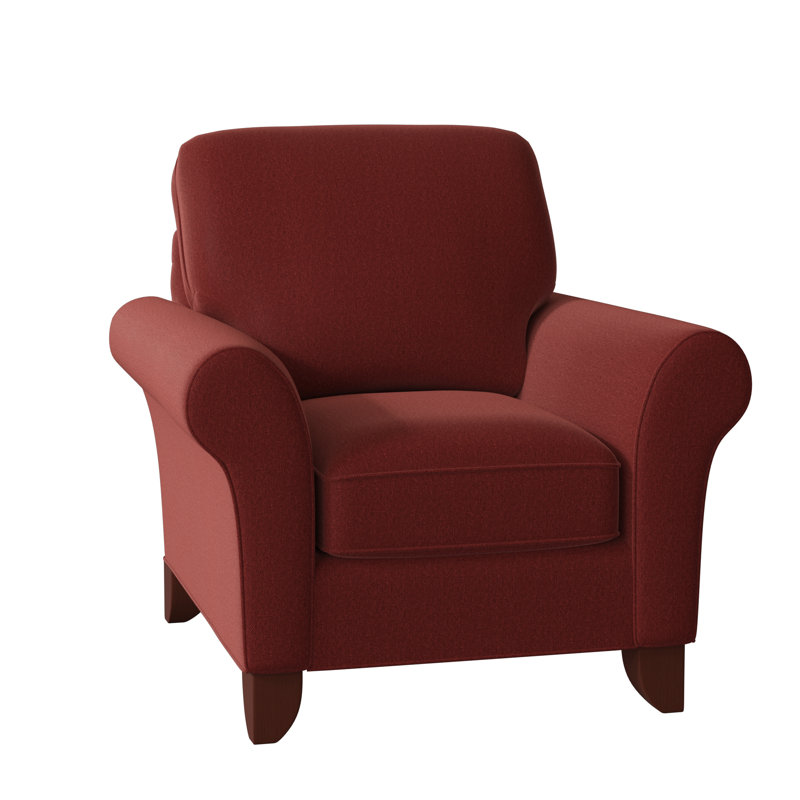 Fauteuil de 38 po de large Almada, Anello 26 sergé bourgogne performance, Pécan, Non