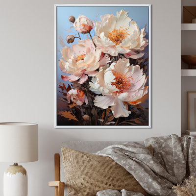 Art pivoines roses III - reproduction d'art sur toile