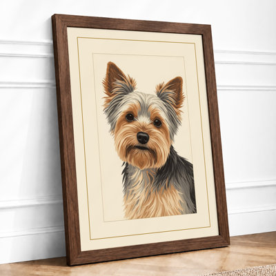 Gentle Terrier Portrait Modern - Framed Print