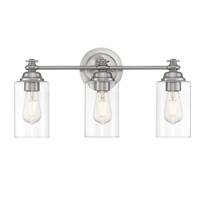 Éclairage pour meuble-lavabo 3 lumières Uffington, Nickel poli brossé