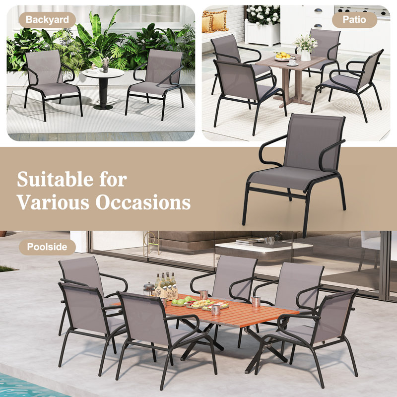 Outdoor Patio Dining Armchair