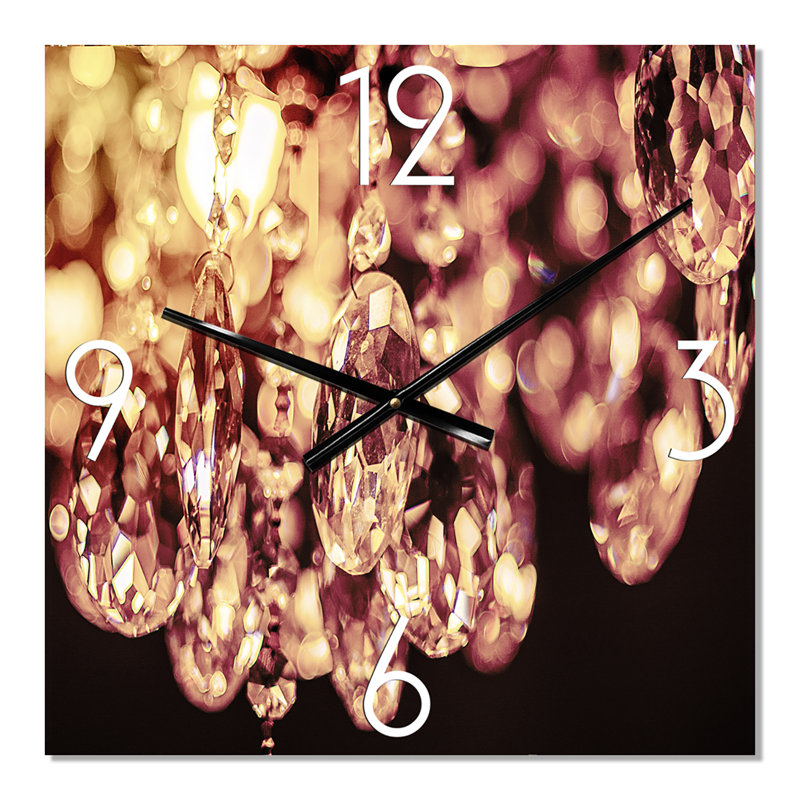 Luminaire lumineux avec horloge murale suspendue Chrystak, Petit