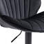 Lot de 2 tabourets noirs ajustables, avec dossier et repose-pieds, pour comptoir de bar ou de cuisine de pub.
