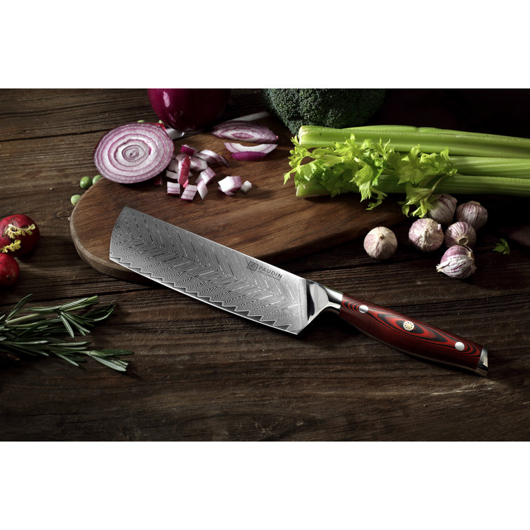 Paudin P5 Plume Luxe 67 Layers Damascus Steel 7-inch Nakiri Knife Kitchen  Knife Chef Knife
