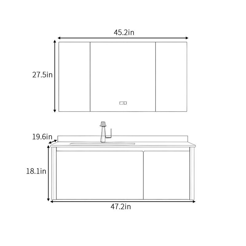 French modern simple bathroom cabinet