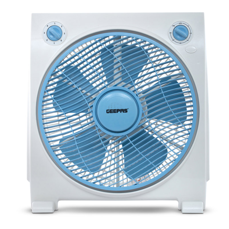 Oscillating Box Fan, Blue