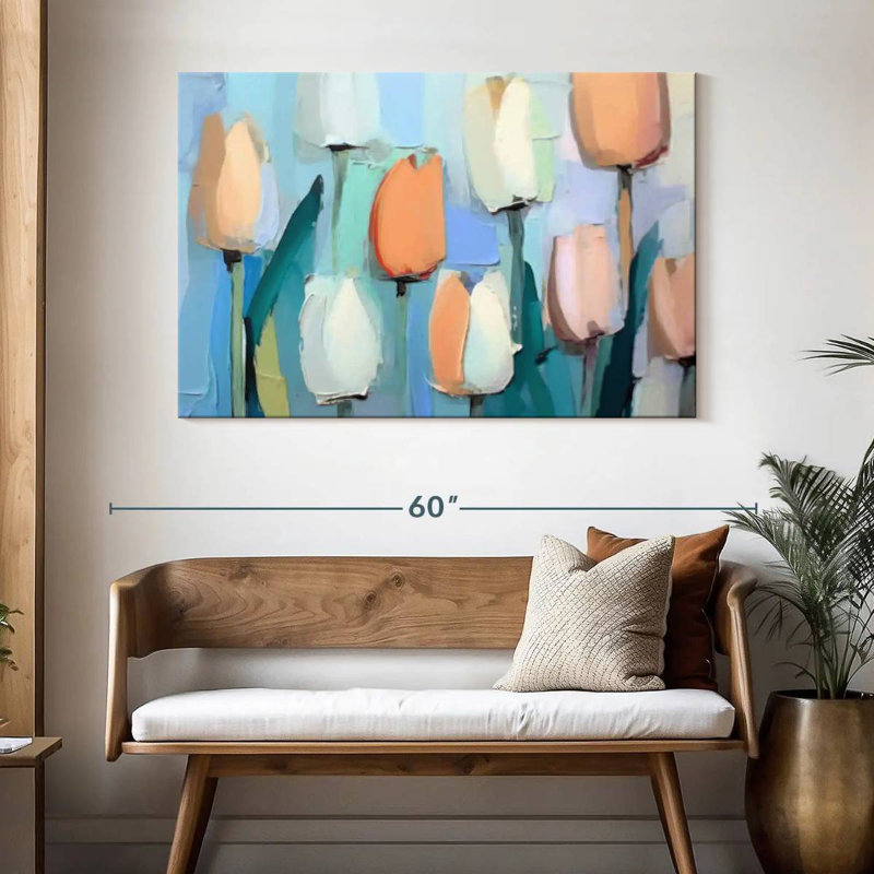 Harnek Pastel Tulips III, 32" H x 48" W