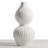 Liubomila 10" Ribbed White Ceramic Vase-95418597-95418596